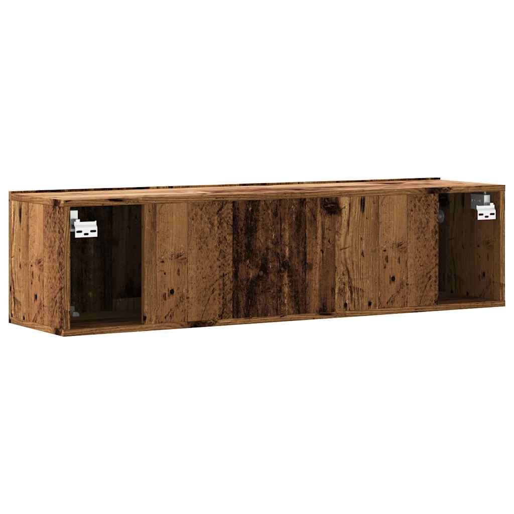 TV Wall Cabinet Rustic Wood Look 120 x 30 x 30 cm Engineered Wood