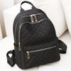 Oxford Embroidered Thread Diamond Grid Backpack