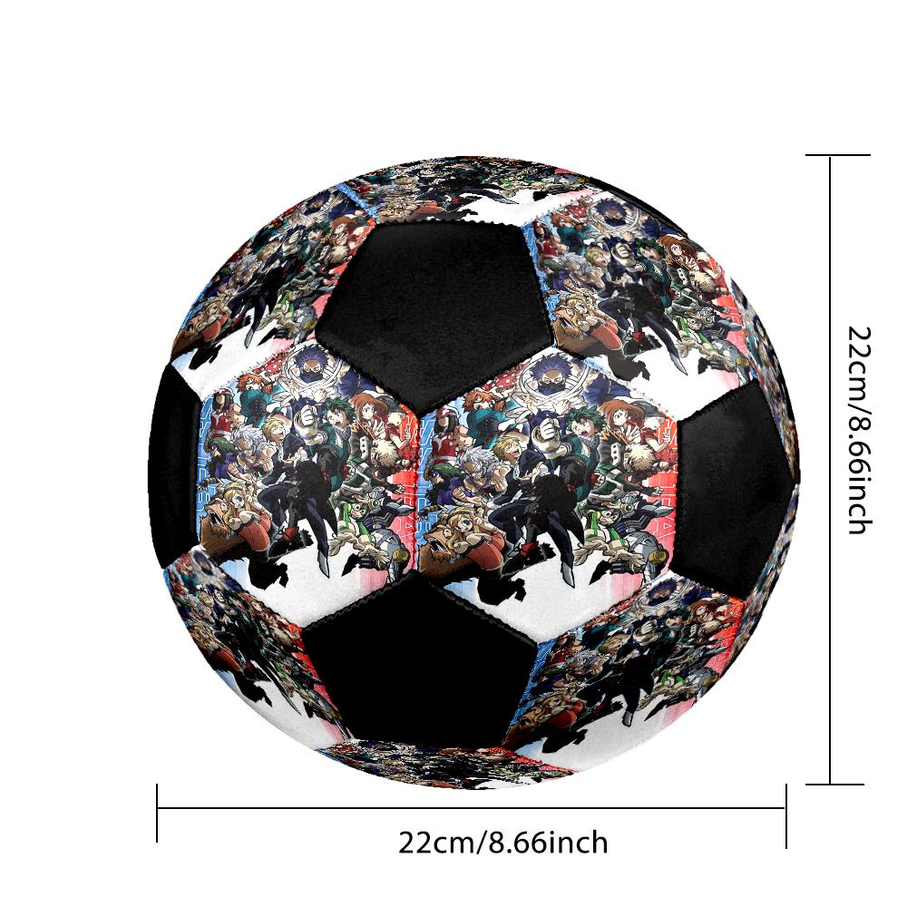 Soccer Ball Colorful Machine Stitched PVC Size 5 Team Training Competition Ready Durable High-Bounce Cool Sports Gift