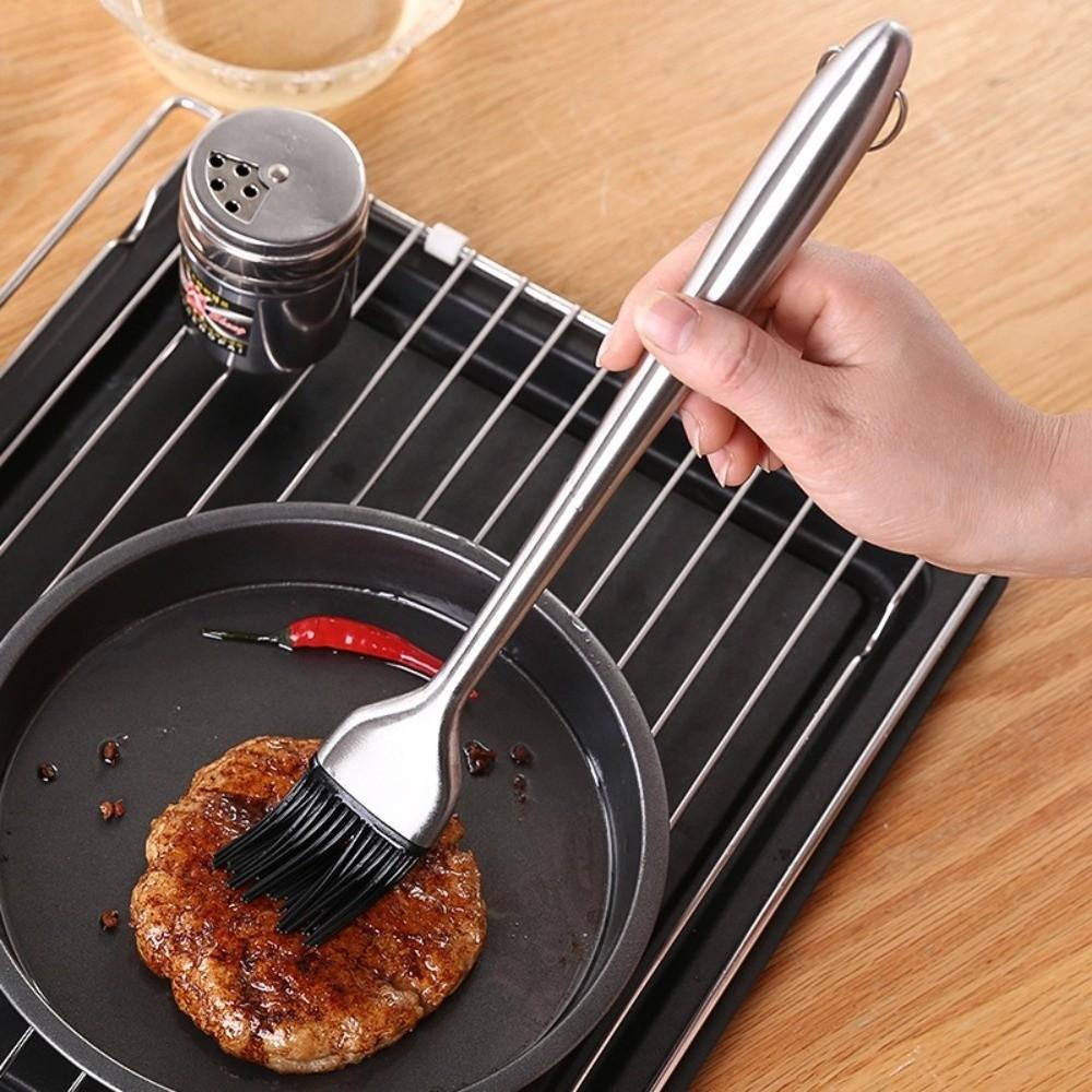 Hollow Handle Pancake Brush Stainless Steel Butter Brush Barbecue Grill Brush  Pastry Making