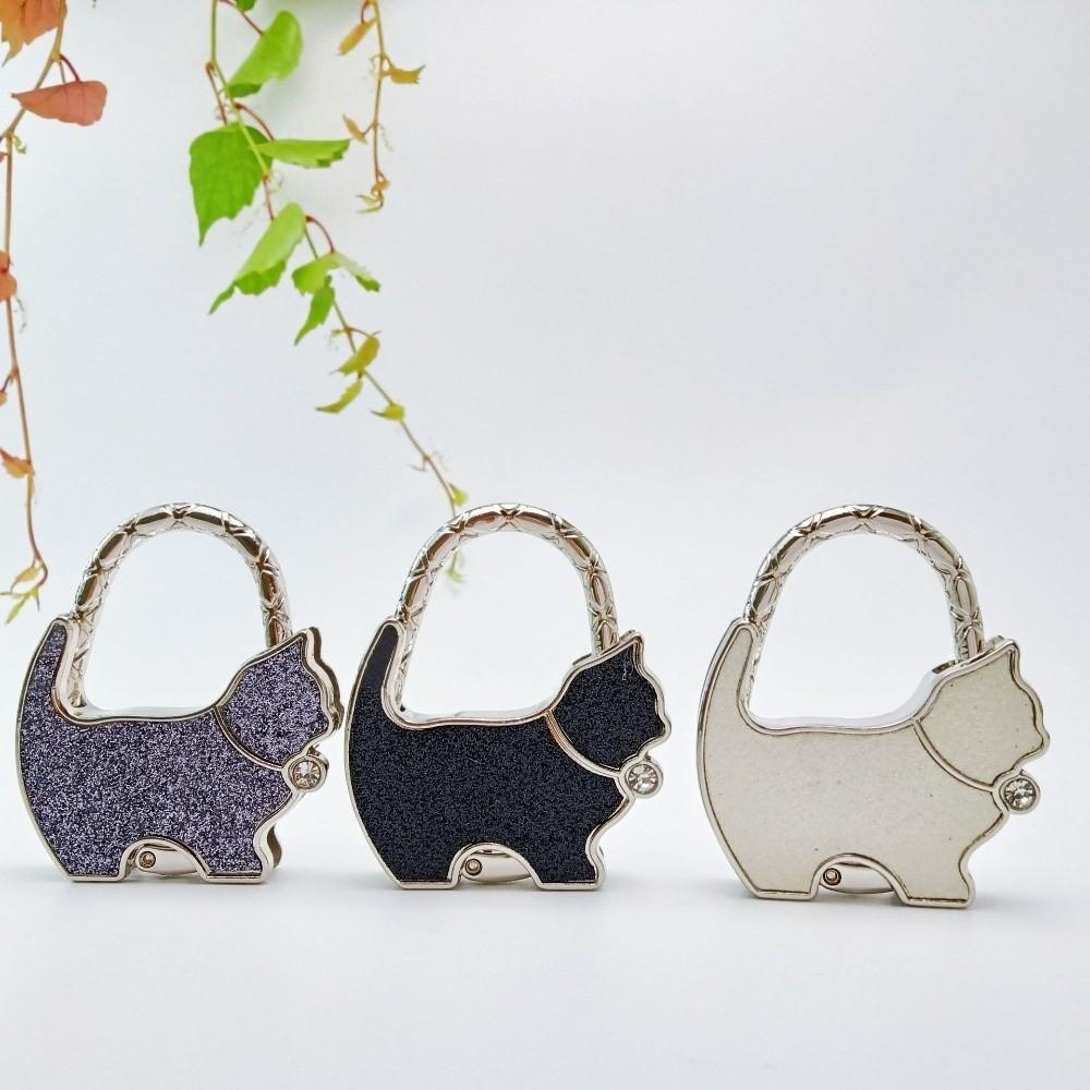 Foldable Cat Handbag Hook Lovely Design Folding Bag Hook NEW Table Edge Hook Home Decoration