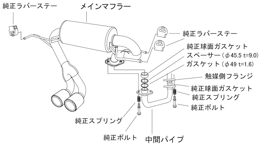 HKS Automotive Sports Muffler High Power Spec L II Honda S660 Vehicle Inspection Compatible Intake and Exhaust System Parts (JW5) 31019-AH105