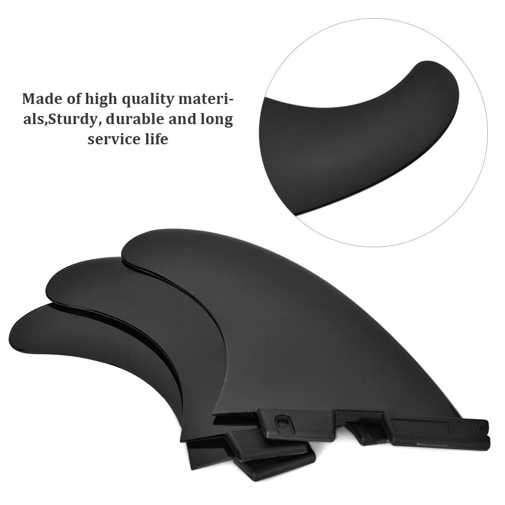 3PCSCelsiusSet 2 Nylon Plastic Black Professional Surfboard Tail Fin Flexible Surfing Accessory