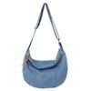 Women's Vintage Denim Hobo Bag Zipper Crossbody Bag All-Match Bag For School Work