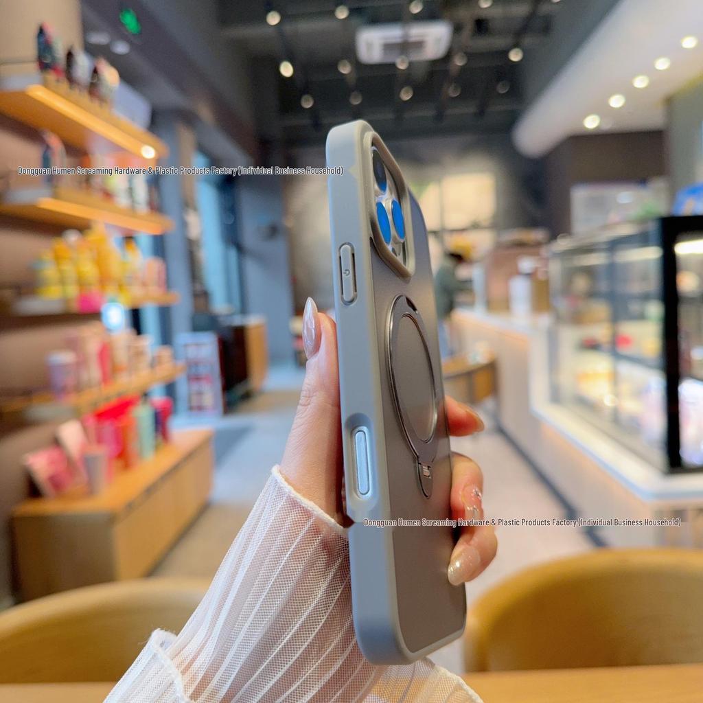 Apple 17Pro Rotating Stand Magsafe Frosted iPhone16 Case