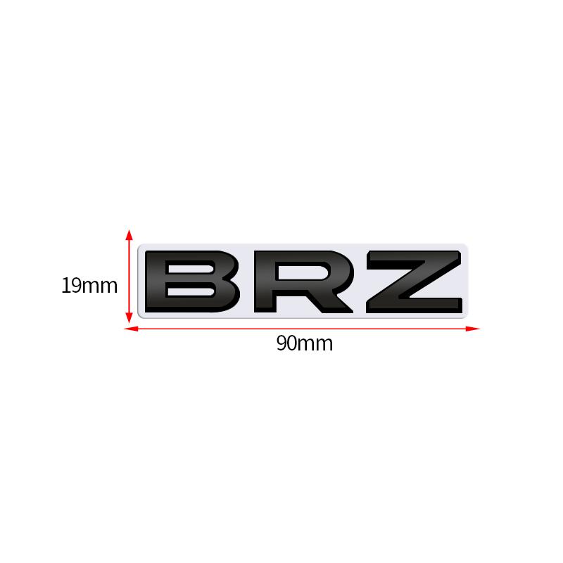 3D For Subaru BRZ Lettering Logo Emblem Glossy Black Chrome Silver Red Metal Badge Decal Car Sticker Accessories