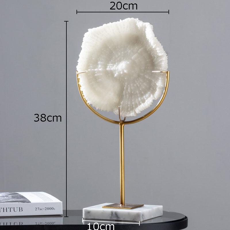 Creative Simulated Coral Resin Crafts Transparent Base Coral Statue Desk Decoration Ornaments Modern Home Decor Furnishings