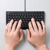 Sanwa Supply Mini & Slim USB Keyboard with Pantograph, No Numeric Keypad, Black, SKB-SL28BK