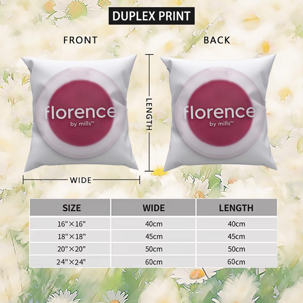 Florence By Mills Pillow Case For Car Sofa Decorative Home Double-sided Print Plush Square Throw Pillow Cushion Cover