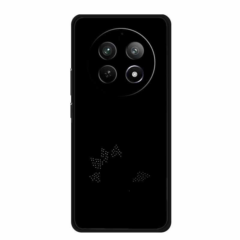 

Black Silicone Case For Realme 13 4G 5G Case Shockproof Soft Back Cover For Realme 12 Pro 13 Pro Plus Phone Case Cartoon Cat Bag Realme 13 4G