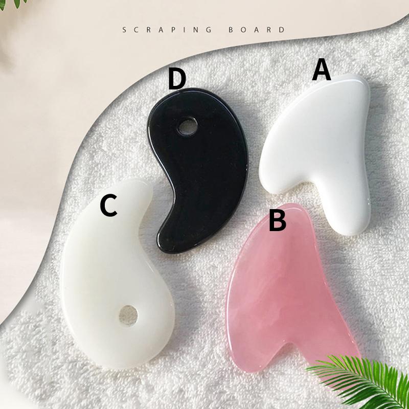 

1 шт., спа-массаж, пчелиный воск, Гуаша, скребок для массажа, массажер для лица, акупунктура, доска Гуа Ша розовый