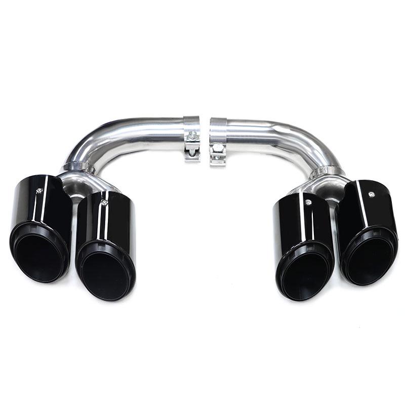 18-24 Year Porsche Cayenne Black Quad Exhaust Tailpipe Muffler Modification
