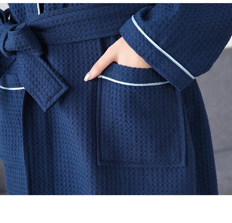 Luxusní bavlněný župan - Unisex tenký styl pro páry s logem hotelu