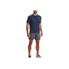Under Armour Solid Color Logo Print Straight Cut Crew Neck Short Sleeve T-Shirt Men Tops Dark-Blue 1328190-408