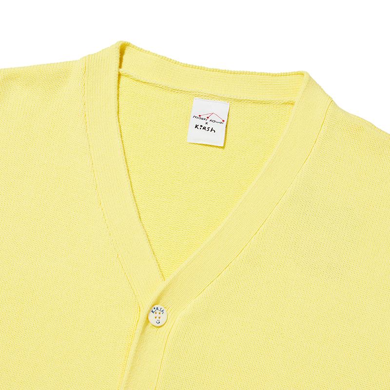 Kirsh X Misaki Kawaii Pattern Cardigan [Lemon]