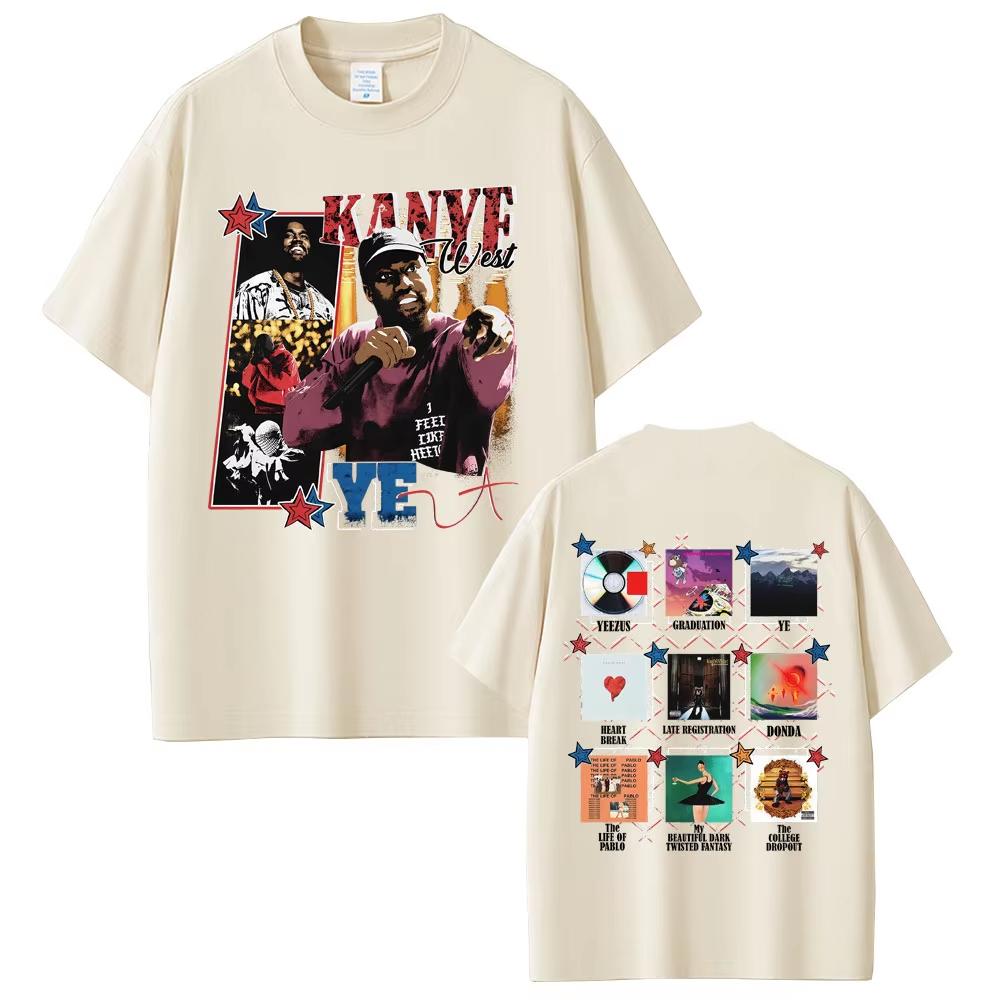 Rapper Kanye West Graduation The Life of Pablo The College Dropout Graphic Tshirt Unisexs Women Hip Hop Fashion Pop Music T Shirt 3XL