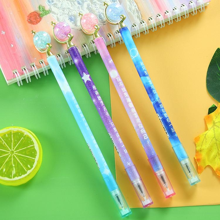 Starry Sky Crystal Globe Gel Pen - Cute, Creative Stationery for Students