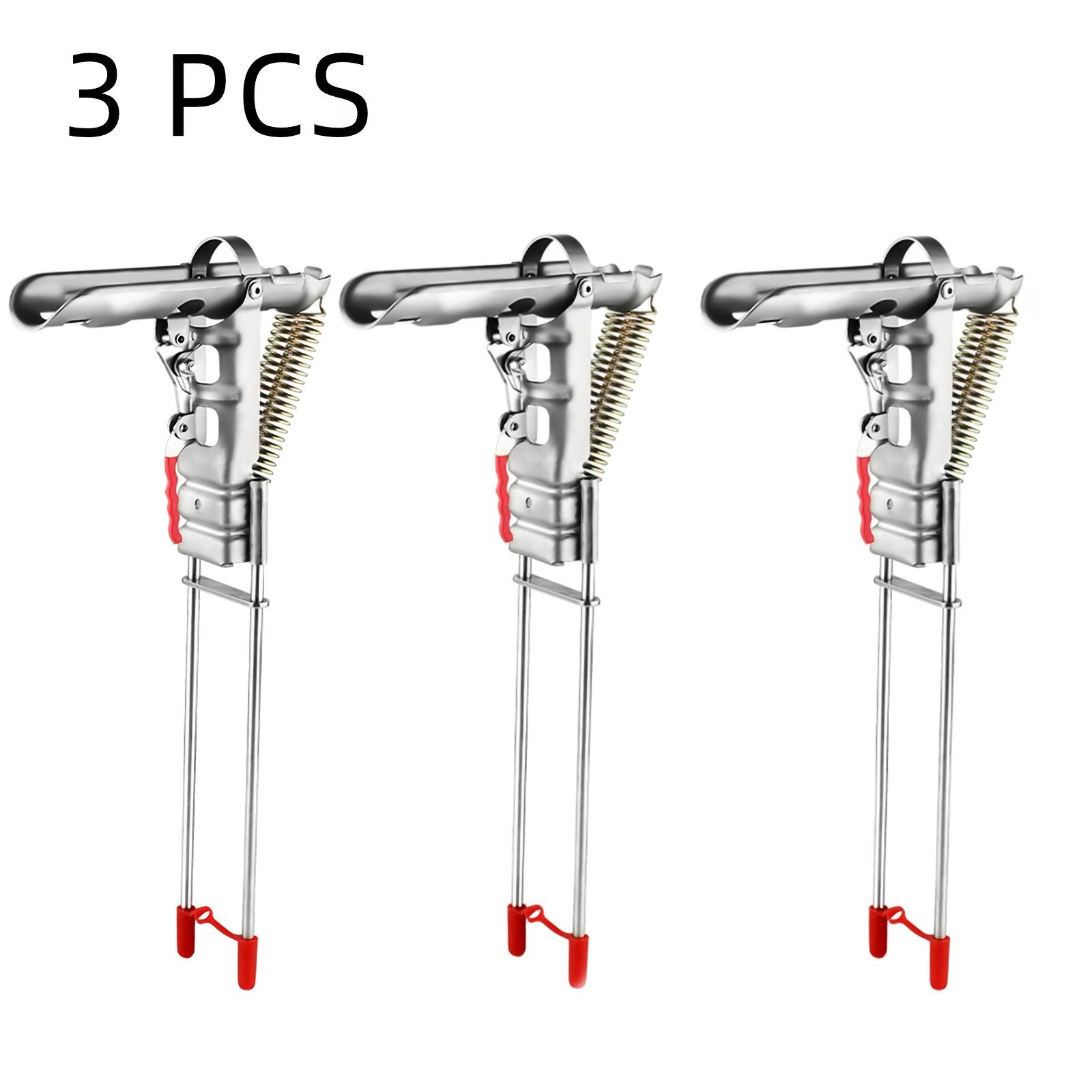 

[Держатель для удочки из нержавеющей стали] 3 шт. Автоматический пружинный держатель для удочки - Складной из нержавеющей стали с двойной пружиной - Подставка для земли