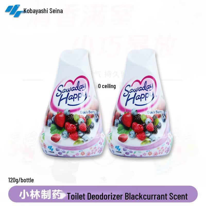 Kobayashi Indoor Toilet Deodorizer & Air Freshener, Blackberry Scent, 120g (2-Pack)