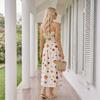 Ärmelloses gestreiftes Sommerkleid für Damen mit verstellbaren Spaghettiträgern und gerafftem Oberteil für Freizeit oder Alltag