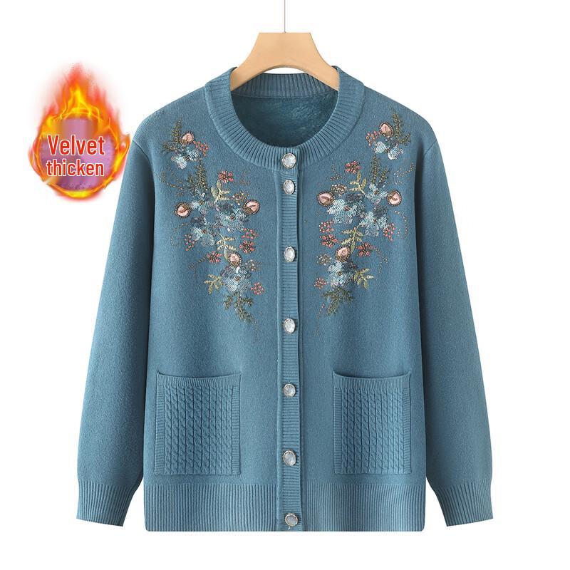 Women's Elderly Casual Knitted Cardigan
