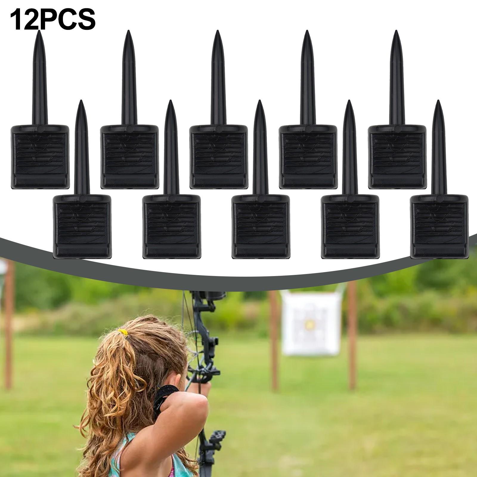 

12pcs Target Nail Hunting Lightweight Paper Arrows чорний