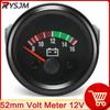 12V 24V 52mm Voltmeter Auto Volts Car Gauge 2" Volt Meters Instrument Voltage  Water Temp Gauge 150 Celsius Oil Temp Gauge Press
