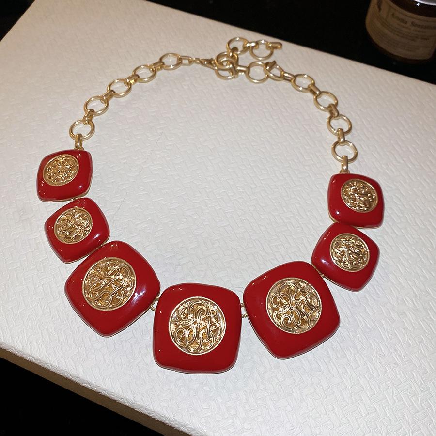 Металлическая капля масла круглая полая витая цепочка средневековая модная цепочка на ключицу изысканное персонализированное item украшение