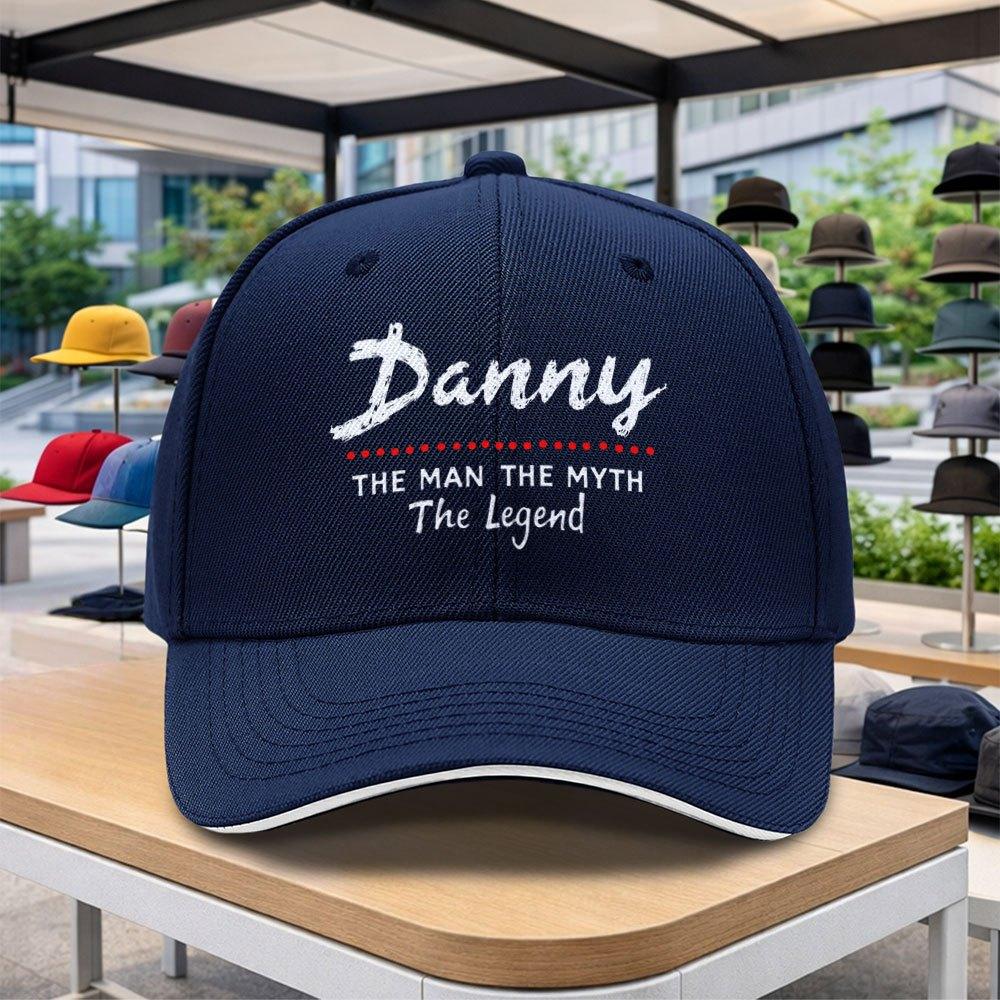 Danny Legend Text Adjustable Baseball Cap  Trendy Print Duckbill Cap for Outdoor Sports Camping Golf  Hip Hop