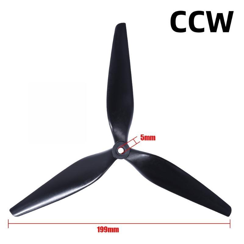 1 Stück RC FPV Drohnenzubehör für Hqprop 10X5X3 9X5X3 10 Zoll 9 Zoll 3 Blatt Schwarz Kohlefaserverstärkter Nylonpropeller