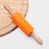 Wooden Handle Silicone Rollers Rolling Pin Kid Kitchen Cooking Baking Tool 