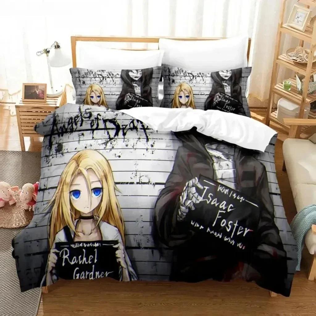 Anime Angels Of Death Bedding Set For Bedroom Soft Modern Bedspreads Comefortable Kids Duvet Cover Quilt Cover And Pillowcase