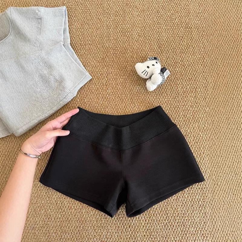 Women's 2026 Color Block High Waist Retro Sports Shorts - Drawstring, Loose, Casual Versatile Hot Pants