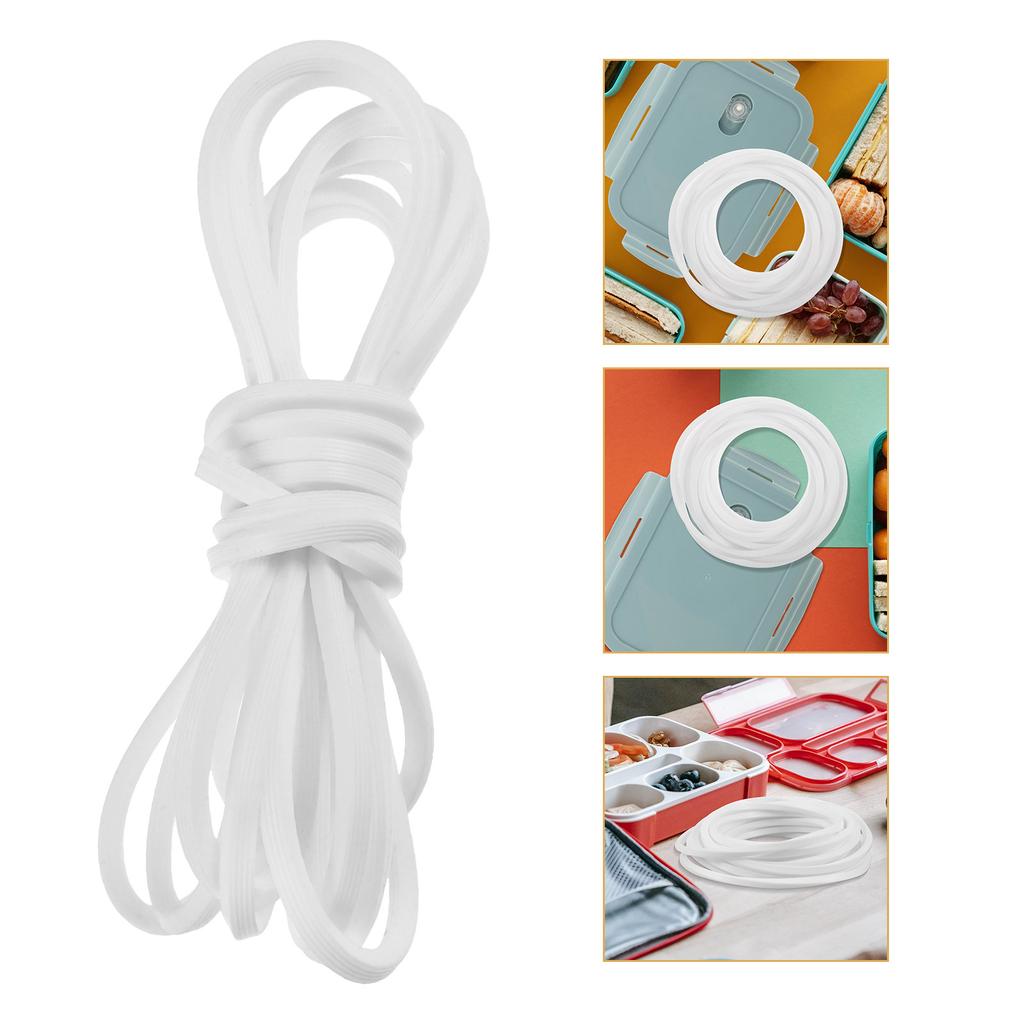 16Ft Silicone Seal for Lunch Box Lid Food Container Bento Box Glass Meal Prep Containers Leak Proof Cuttable Elastic Reusable