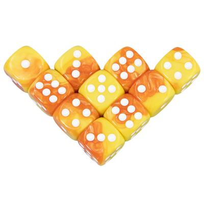 Dés à coins arrondis de 16 mm, 10 pièces, couleurs mélangées, pour jeux de table, mathématiques et ingénierie
