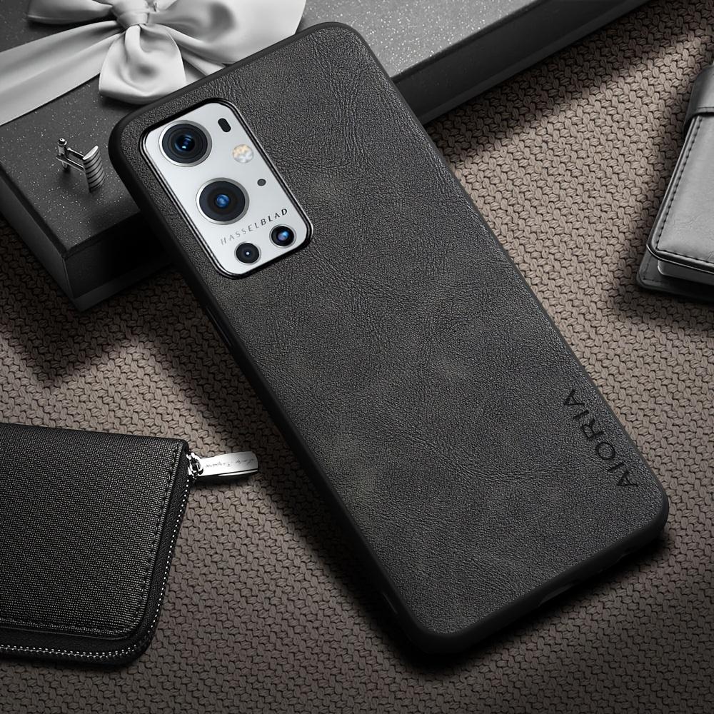 Phone Case - Luxury Retro Faux Leather Phone Case for Oneplus 9 8 7 6 Pro 9R 9RT 9 US 6T 8T 7T Pro Matte Soft Bumper Hard Back Cover Fashion Case