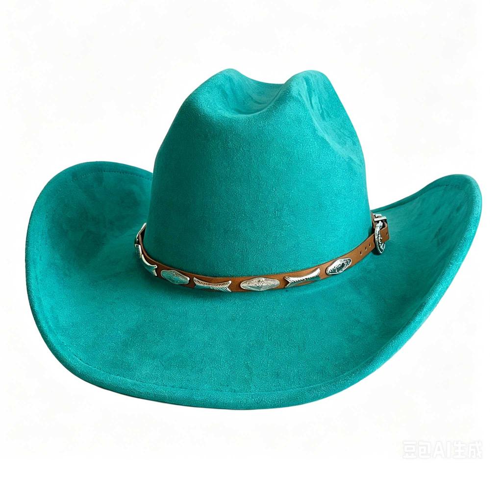 Western Vegan Suede Hat Cowboy Hat Jazz Panama Hat Unisex Women'S Hat Wide Brim Cowboy Hat Women'S Hat Chapu Cowboy