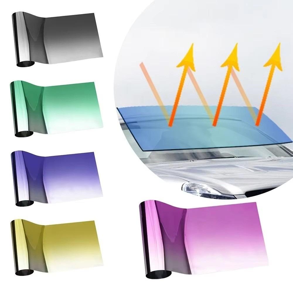 Iridescent Chameleon Windshield Film Heat Insulation Windshield Banner Car Sun Visor Strip