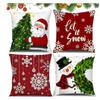 Christmas Linen Pillowcase: Home Sofa Decor & Car Lumbar Support Cushion Cover