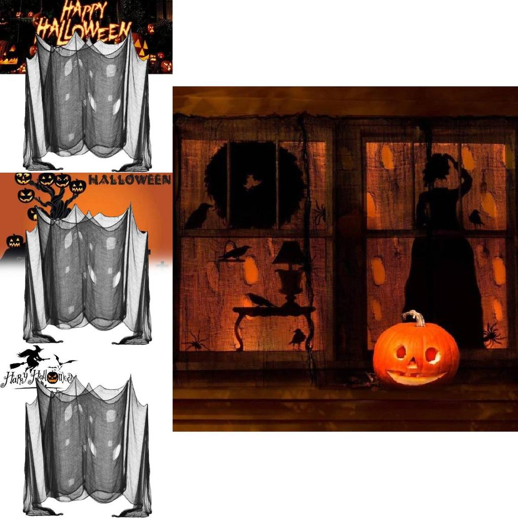 Spooky Halloween Haunted House Decor Gauze Multicolor 2x5m Hanging Props Fabric