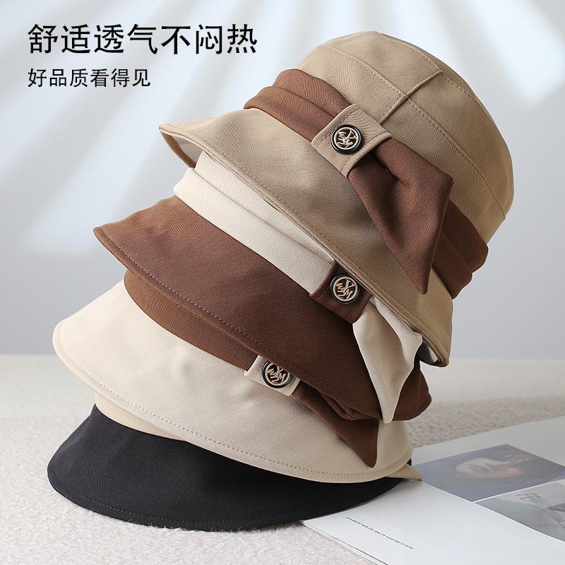 Fashion New Basin Hat Women's Dome Shows a Small Face Outdoor Travel Shading Sun Protection Mountain Climbing Sun Bucket Hat