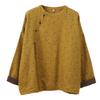 Johnature Women Vintage Shirts Print Floral O-Neck Long Sleeve Blouses Spring Button Chinese Style Shirts