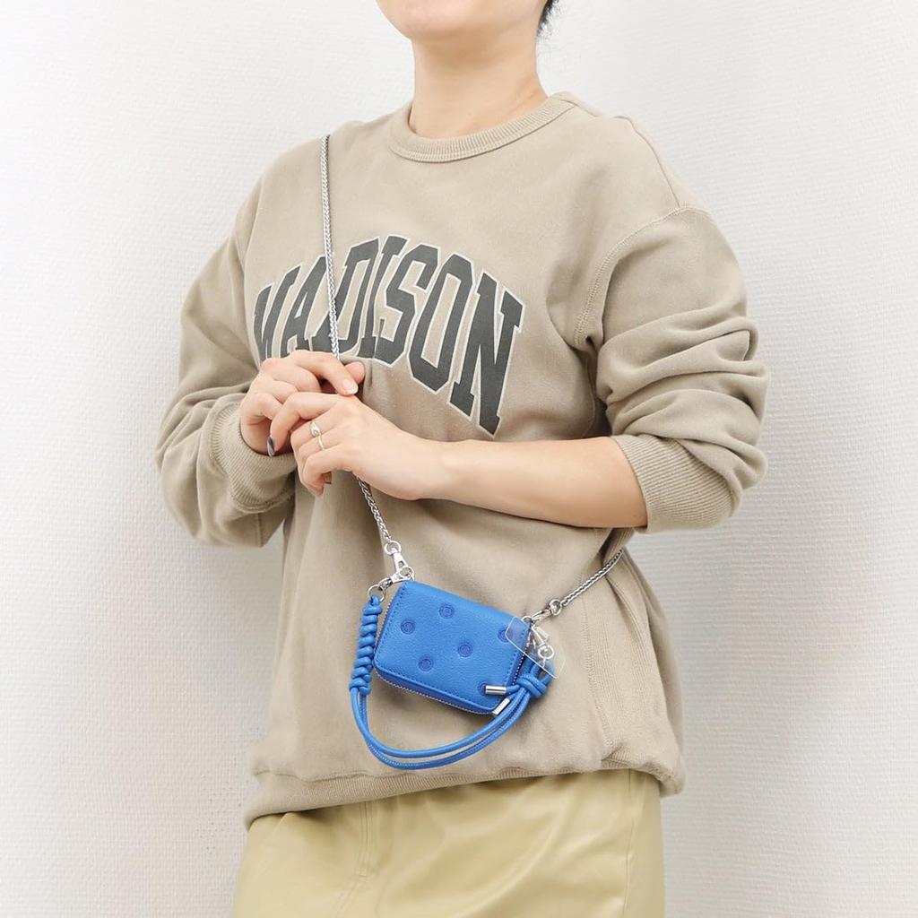 Dot Embroidery Accordion Charm Wallet Shoulder
