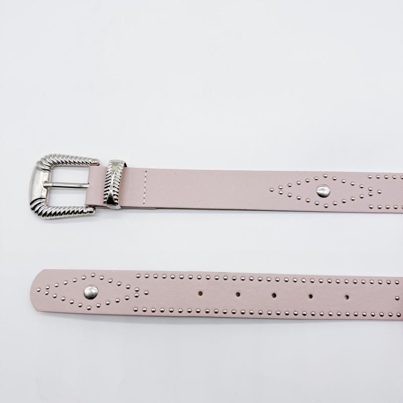 Elegant Women's Western-Style Rivet Waistband Belt - High Quality Fashion
