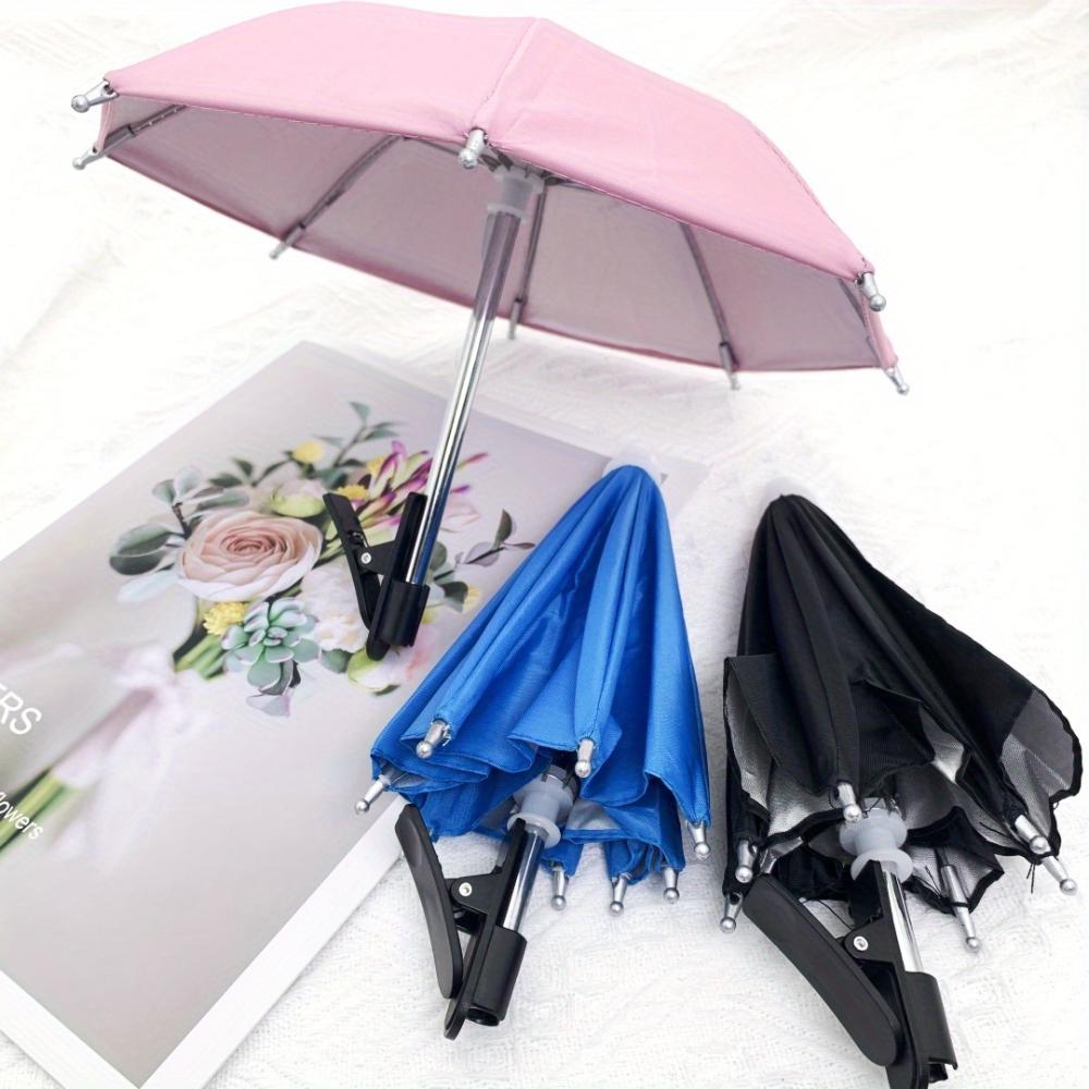 27cm Mobile Phone Holder Creative Mini Umbrella Outdoor Cycling Mobile Phone Sunscreen Umbrella Portable Outdoor Rain Accessorie