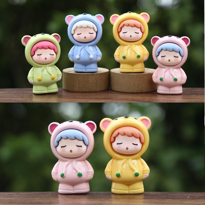 Creative Cartoon Girl Sweater Doll With Resin Material For Kids And Bedroom Decor