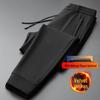 Pantalon de jogging de luxe pour homme doublé en polaire - Pantalon de survêtement décontracté à taille élastique