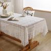 Cloth Dad Tablecloth Retro Crochet Hollowed Out Ultra-Rectangular Beige Fringed Coffee Table Western Table Cover Table Mat