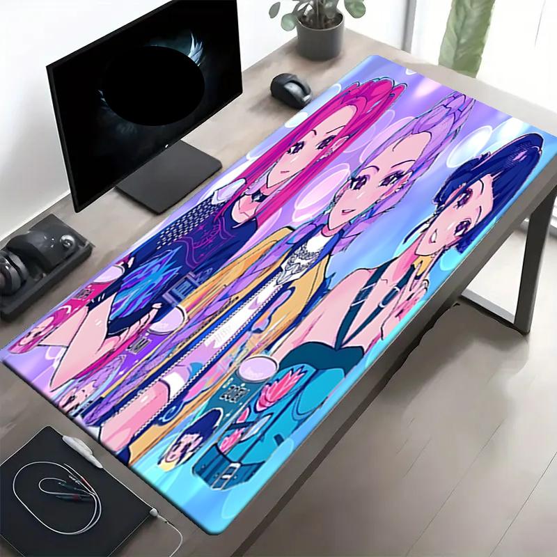 Podložka pod myš s potiskem KPop lovců démonů, protiskluzová podložka na plochu pro klávesnici, pro PC, notebook, hraní her, práci, denní použití, skvělý festivalový překvapivý dárek