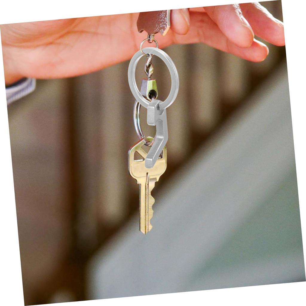 1-10PC Portable Stainless Steel Beer Bottle Opener Keychain Men Gifts Mini Bottle Opener Titanium Alloy Key Ring Carry Easily